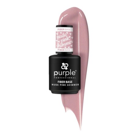 Fiber Base Nude Pink Schimmer 15ml -Grund- und Decklacke -Purple Professional