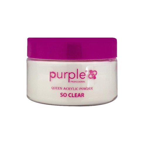 Polvere acrilica Queen So Clear 50 g Viola -Gel e acrilico -Purple Professional