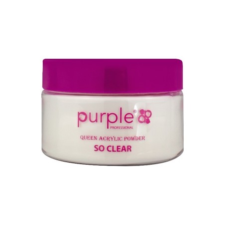 Queen So Clear Acrylpulver, 50 g, Violett -Gel und Acryl -Purple Professional