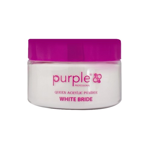 Queen White Bride Acrylic Powder 50g Purple -Gel and Acrylic -Purple Professional