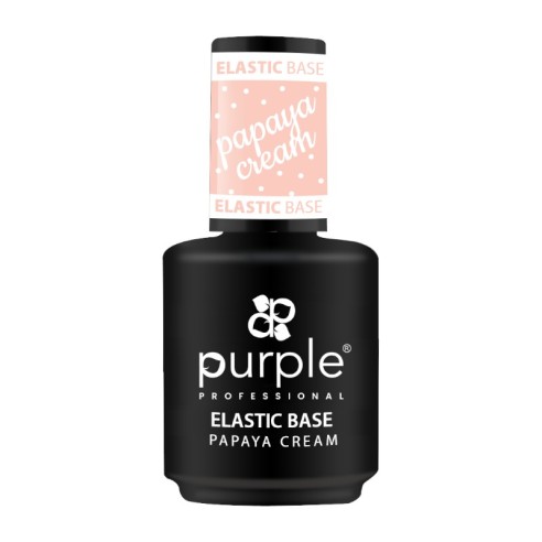 Elastic Base Papaya Cream 15ml -Bases and Top Coats -Purple Professional
