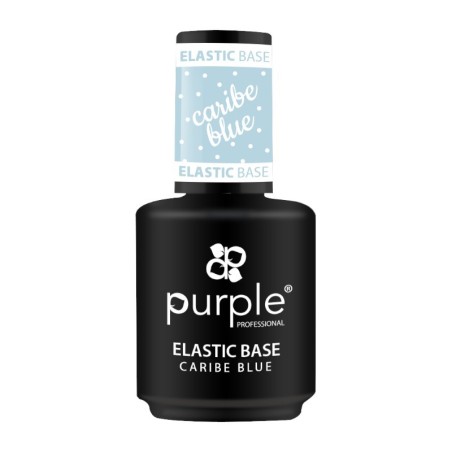 Elastische Basis Caribe Blue 15ml -Grund- und Decklacke -Purple Professional