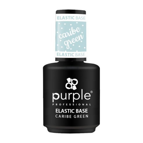 Base Elastique Vert Caribe 15ml -Bases et couches de finition -Purple Professional