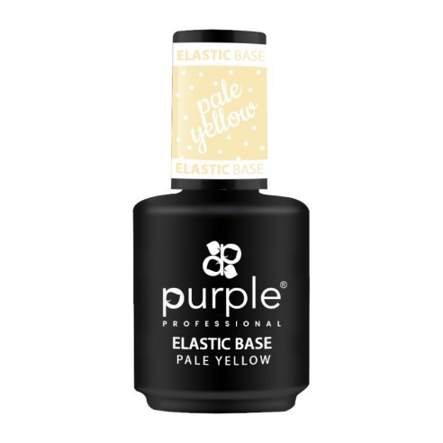 Base Élastique Jaune Pâle 15ml -Bases et couches de finition -Purple Professional