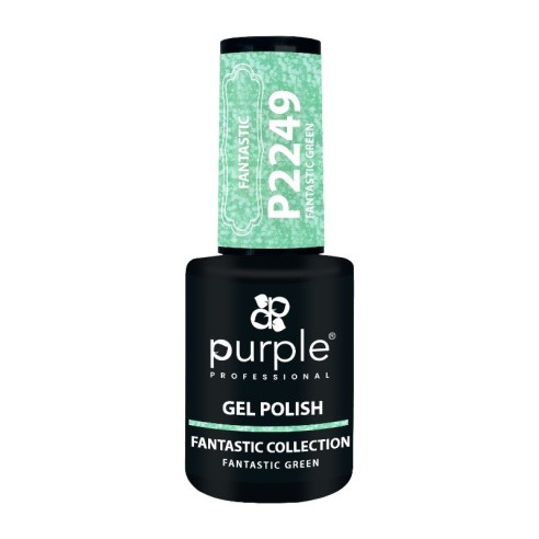 Gel Polish P2249 Fantastic Green -Semi permanent nail polishes -Purple Professional