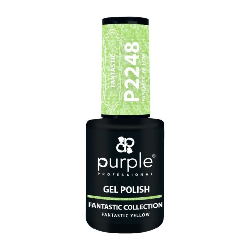 Gel Polish P2248 Fantastic Yellow -Semi permanent nail polishes -Purple Professional