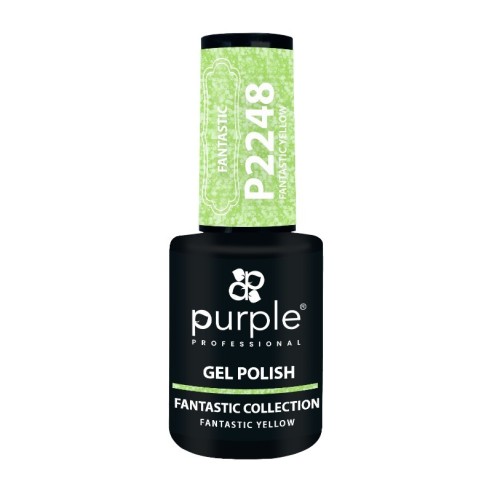 Esmalte Gel P2248 Fantastic Yellow -Semi permanent nail polishes -Purple Professional