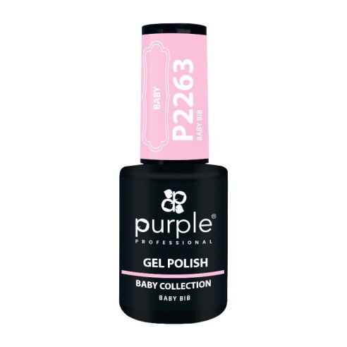 Babador de bebê com esmalte em gel P2263 -Esmalte semipermanente -Purple Professional