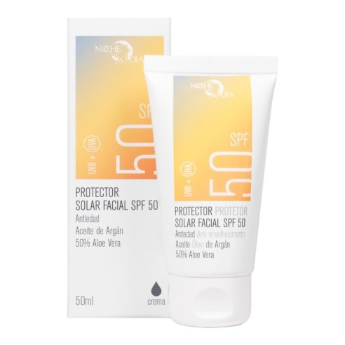 Crema Protector Solar Facial SPF 50 Noche & Día 50ml -Solares -Noche & Día