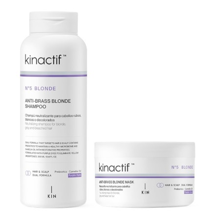 Pack Kinactif N.5 Blonde Violet Toning Shampoo + Maske -Haarpflegepakete -KIN Cosmetics