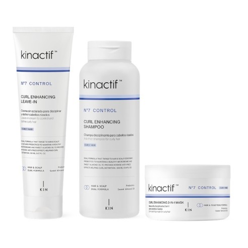 Pack Kinactif Nº7 Curl Control Shampoo + Leave-in Conditioner + Mask -Hair product packs -KIN Cosmetics