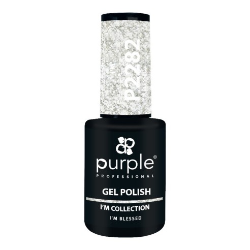 Gel Polish P2282 Je suis béni pailleté -Vernis semi permanents -Purple Professional