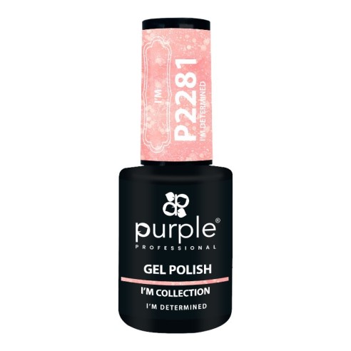 Gel Polish Purple Professional P2281 I'm Determined Glitter -Esmalte semipermanente -Purple Professional