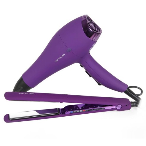 Kit Corioliss Plancha C3 + Secador Flow DC Purple Edition -Piastre per capelli, arricciacapelli e bigodini -Corioliss
