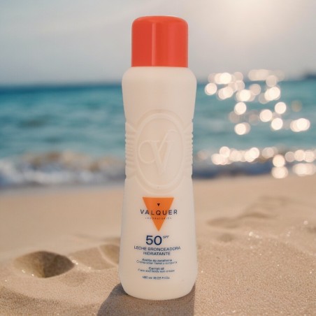 Leche Solar Bronceadora Valquer Zanahorias SPF 50 500ml -Solares -Valquer