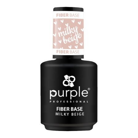 Fiber Base Milky Beige 15ml Purple Professional -Bases y Top Coats -Purple Professional