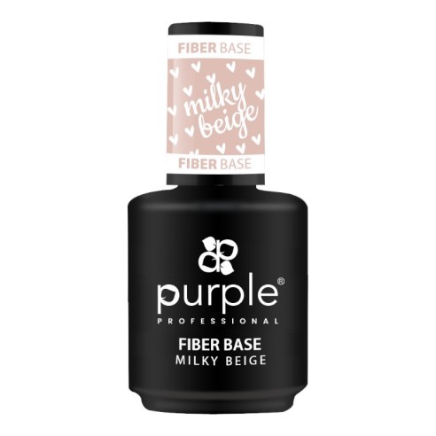 Base Fibra Bege Leitoso 15 ml Roxo -Bases e Top Coats -Purple Professional