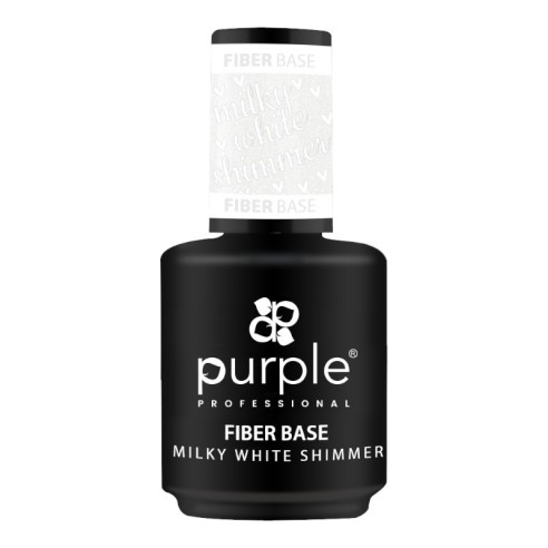 Base in Fibra Bianca Shimmer Purple Professional 15ml -Basi e Top Coat -Purple Professional