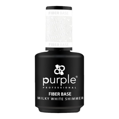 Fiber Base White Shimmer Purple Professional 15ml -Purple Professional