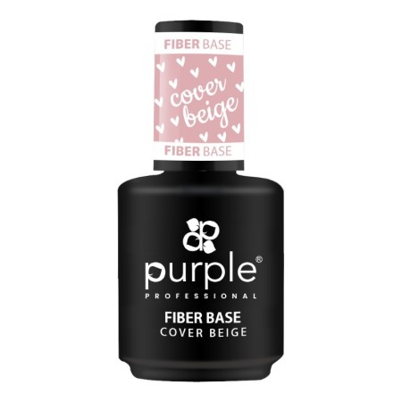 Fiber Base Cover Beige Purple Professional 15ml -Bases y Top Coats -Purple Professional