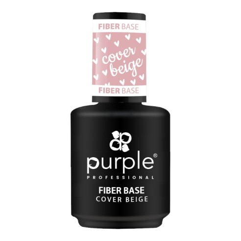 Cover Base in Fibra Beige Purple Professional 15ml -Basi e Top Coat -Purple Professional