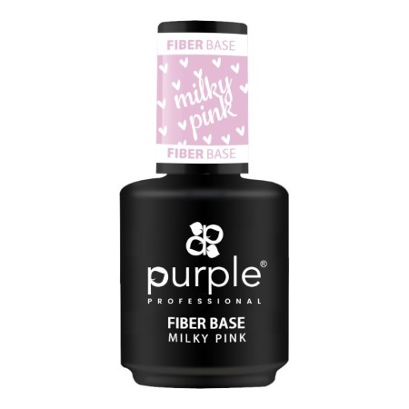 Fiber Base Milchig Rosa Purple Professional 15ml -Grund- und Decklacke -Purple Professional