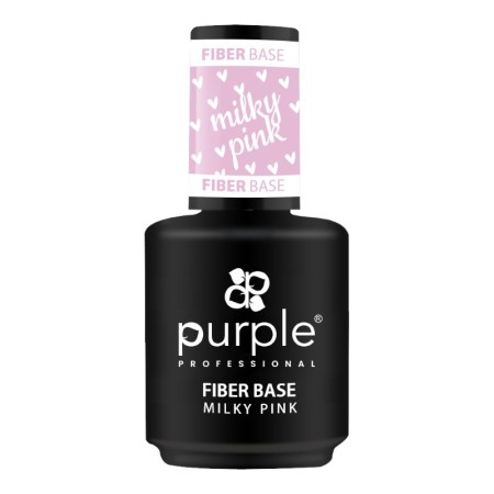 Fiber Base Milky Pink Purple Professional 15ml -Bases y Top Coats -Purple Professional