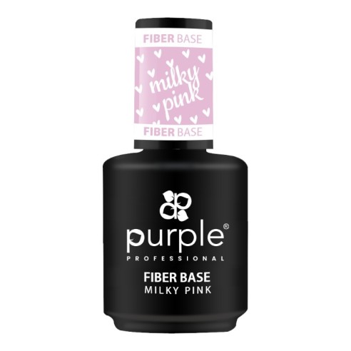 Fiber Base Milky Pink Purple Professional 15ml -Purple Professional