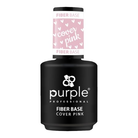 Fiber Base Cover Pink Purple Professional 15ml -Bases y Top Coats -Purple Professional