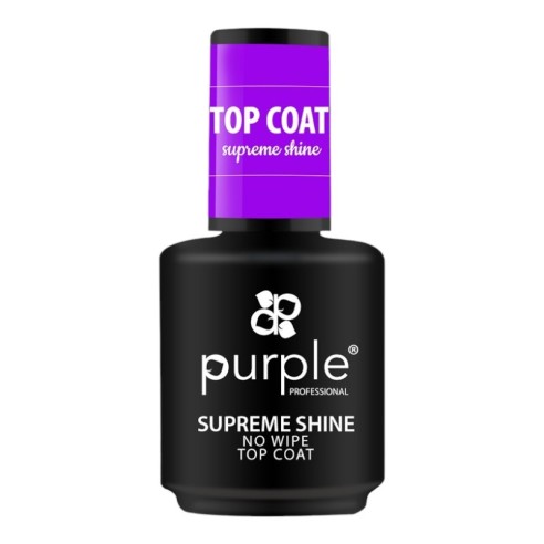 Top Coat Supreme Shine 15 ml Purple Professional -Purple Professional