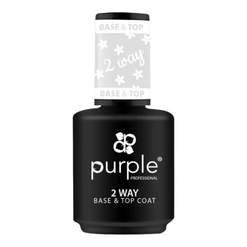 Base&Top Gel Polish 2 Way 15ml Purple -Purple Professional