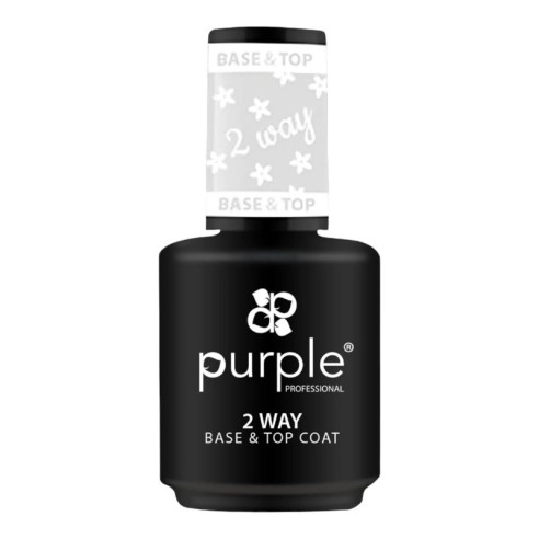 Vernis Gel Base&Top 2 Voies 15ml Violet -Bases et couches de finition -Purple Professional