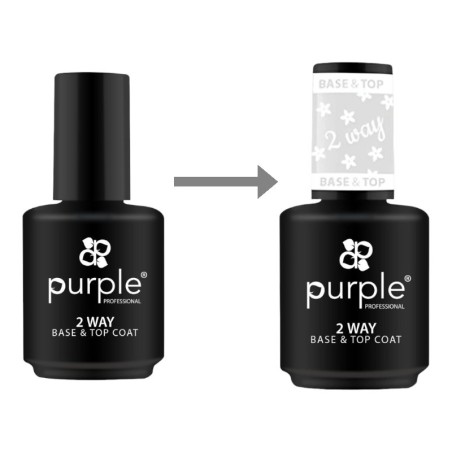 Esmalte Gel Base&Top 2 Way 15ml Purple -Bases y Top Coats -Purple Professional