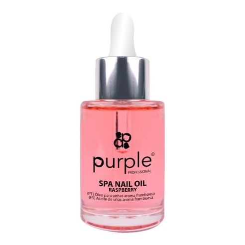 SPA NAIL OIL Óleo de framboesa para unhas 30ml -Tratamentos com removedor de esmalte -Purple Professional