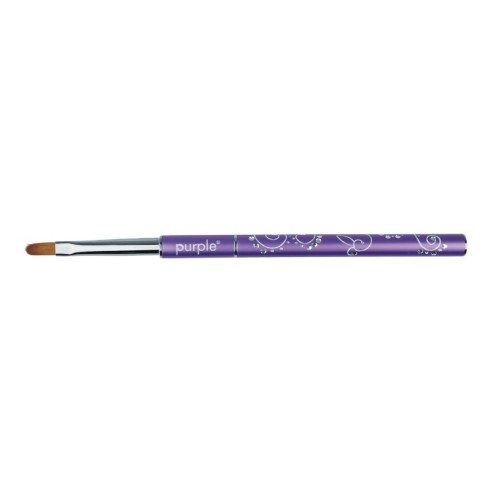 Nylon Oval Brush N4 for Gel Purple Professional -Utensils Accessories -Purple Professional