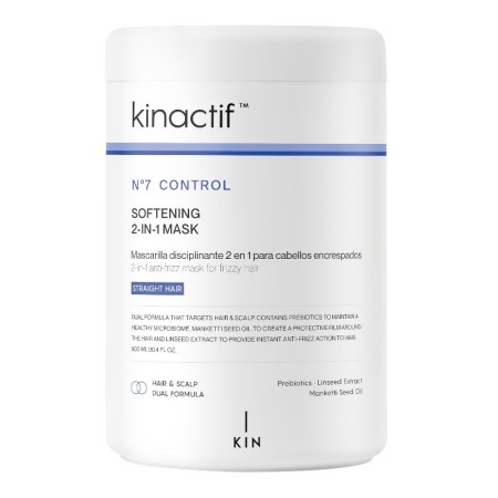 Mascarilla 2 en1 Lisos Kinactif N.7 Control Straight 900ml -Mascarillas para el pelo -KIN Cosmetics