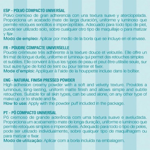 CEDIB Paris Pó Compacto Universal Âmbar 23 -Enfrentar -CEDIB Paris
