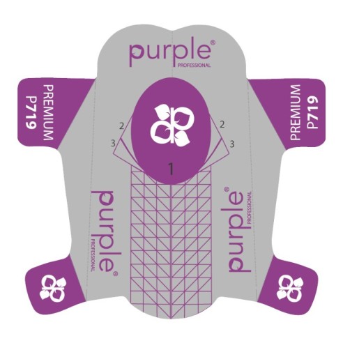 Stampi per unghie viola premium 500 unità -Accessori per utensili -Purple Professional