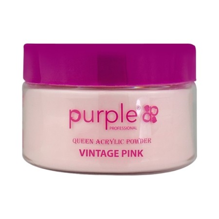 Polvere acrilica Purple Professional viola rosa vintage 50 g -Ricostruzione e Allungamento Unghie -Purple Professional