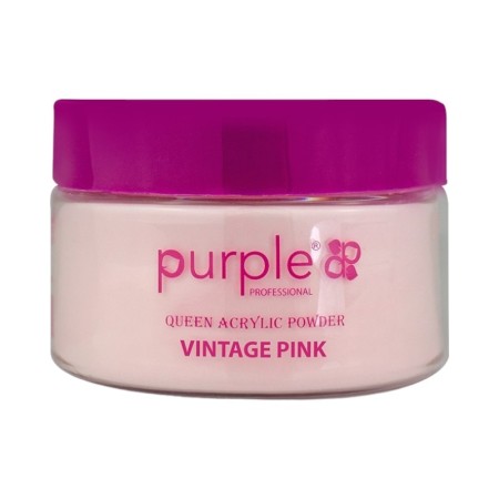 Polvo Acrílico Vintage Pink 50g Purple Professional -Gel y Acrílico -Purple Professional