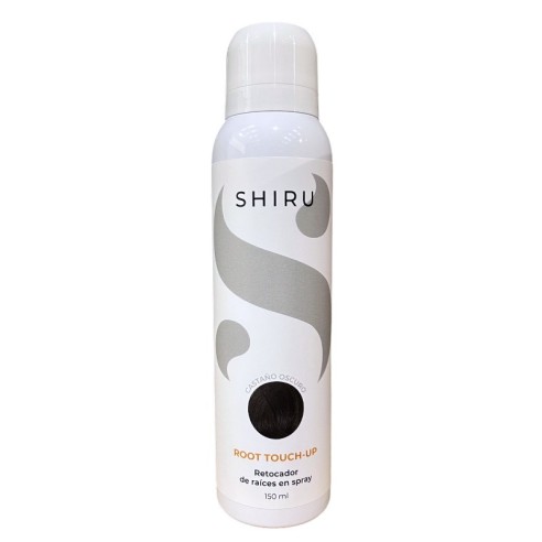 Retocador de raíces Shiru en spray color Castaño Oscuro 150ml -Tintes de coloración directa -AG