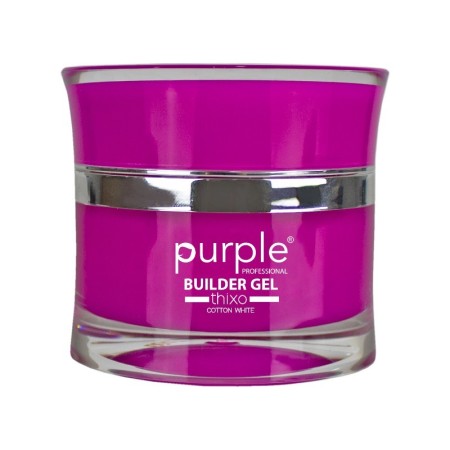 Purple Professional Builder Gel Thixo Cotton White 50g -Nail Building and Extensions -Purple Professional