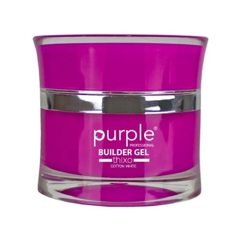 Purple Professional Builder Gel Thixo Cotton White 50g -Nail Building and Extensions -Purple Professional