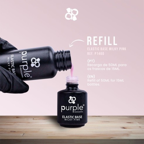 Elastic Base Milchig Rosa Purple Professional 50ml -Grund- und Decklacke -Purple Professional