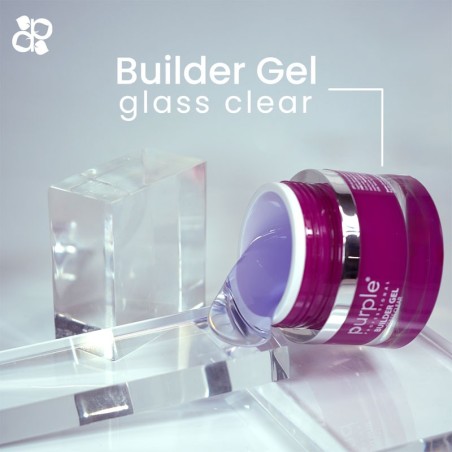Purple Professional Builder Gel Glass Clear 15g -Nagelmodellage und Nagelverlängerung -Purple Professional