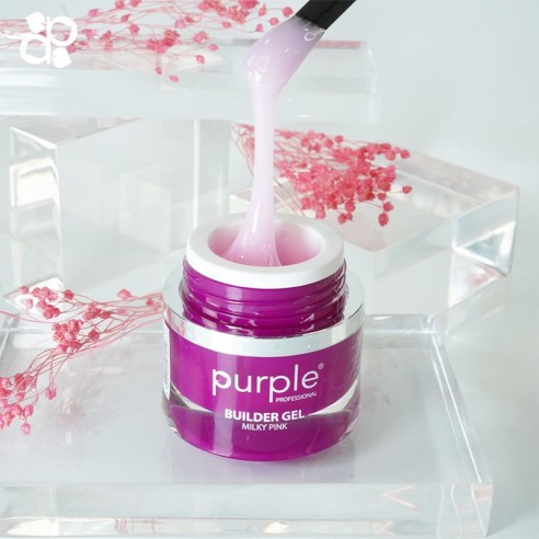 Purple Professional Builder Gel Milky Pink 50 g -Gel y Acrílico -Purple Professional