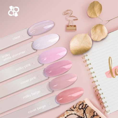 Base Fibra Rosa Leitoso 50 ml Roxo -Bases e Top Coats -Purple Professional