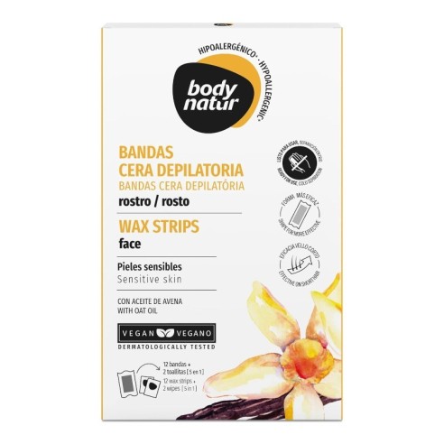 Bandes de cire épilatoire pour le visage Body Natur -Body Natur