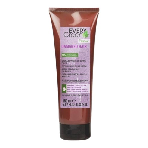 Crema reparadora puntas abiertas Damaged Hair 150ml -Tratamientos para el pelo y cuero cabelludo -Everygreen