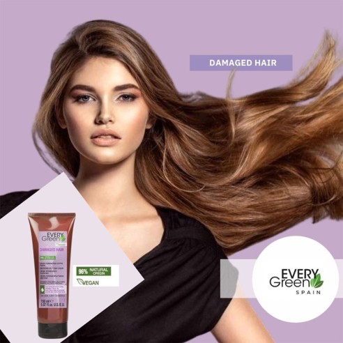 Creme reparador de pontas duplas para cabelos danificados Everygreen 150ml -Produtos de cabeleireiro -Everygreen